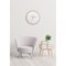 Hermle Round Wooden Wall Clock with Line Markers - 16" - Rose Gold and White